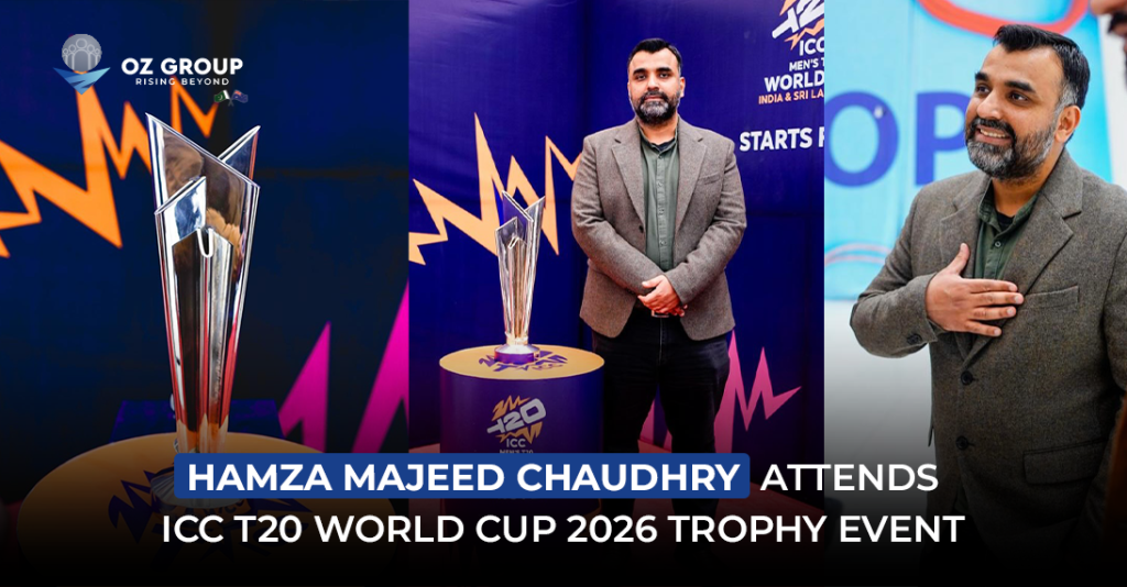 Hamza Majeed Chaudhry at ICC T20 World Cup 2026 Trophy Event